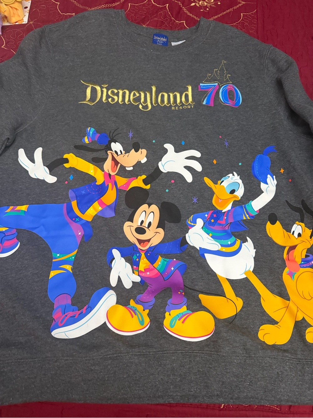 70th Anniversary Kids Gray Character Sweatshirt